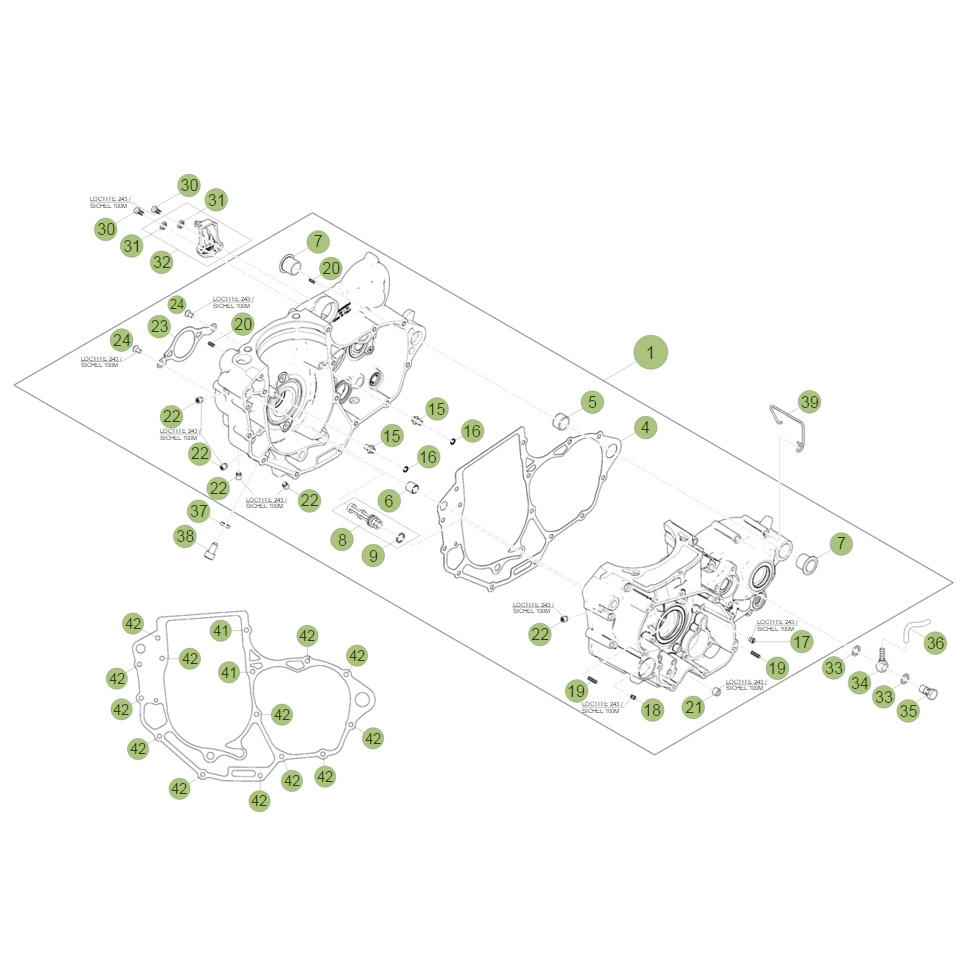 Beta RR400 12 Motorgehäuse Ersatzteile